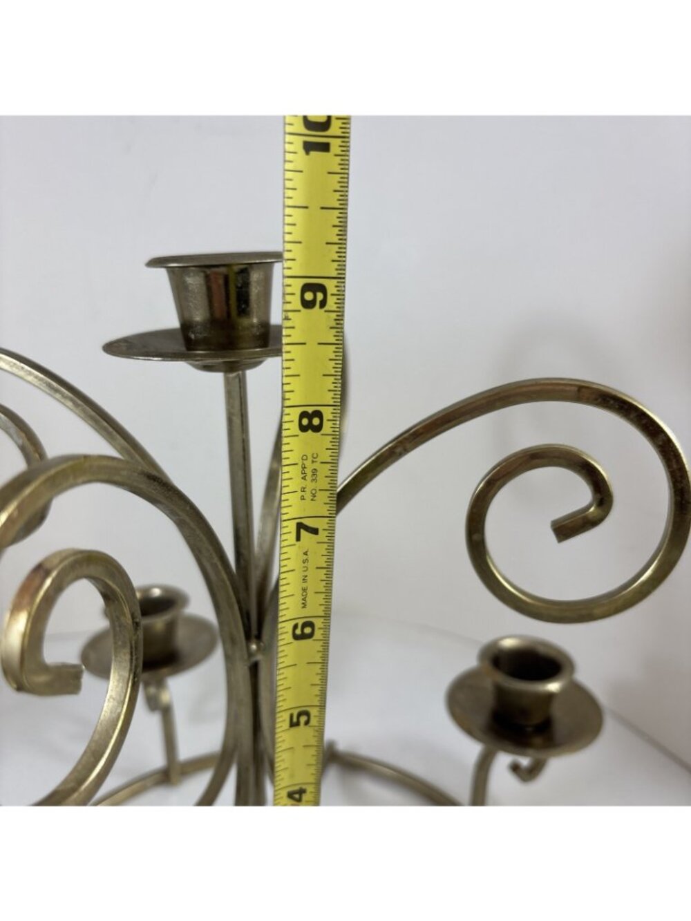 Home Interiors Brass Colored Candleholder Holds 5 Candles Or Stemmed Votives - Picture 3 of 5